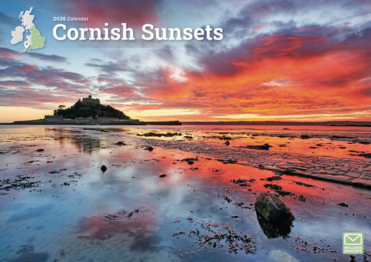 Cornish Sunsets A4 Calendar 2026