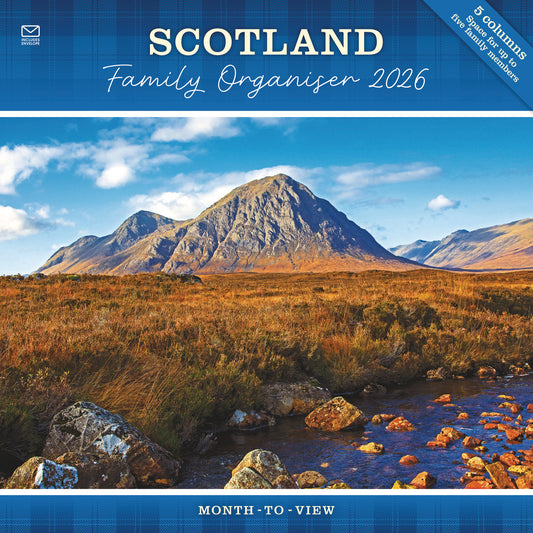 Scotland Family Organiser Planner Wall Calendar 2026