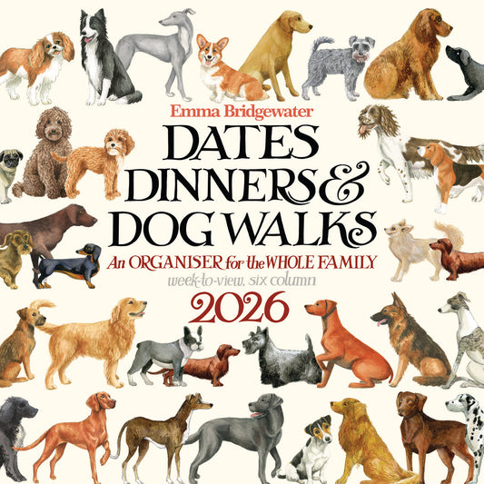 Emma Bridgewater Dates, Dinners & Dog Walks WTV Planner Wall Calendar 2026