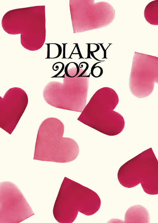 Emma Bridgewater Big Pink Hearts A6 Diary 2026