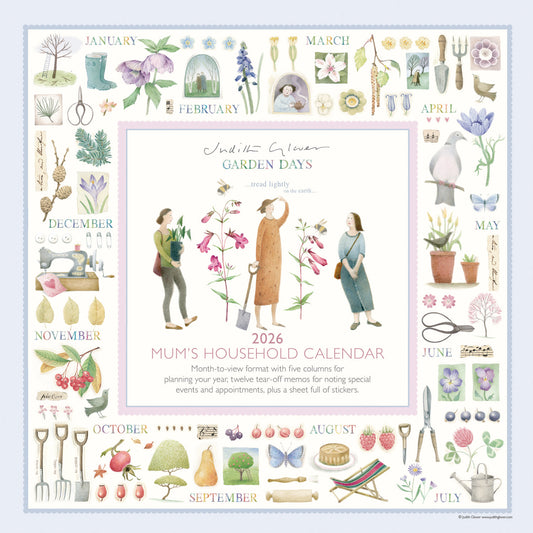 Garden Days Planner Wall Calendar 2026