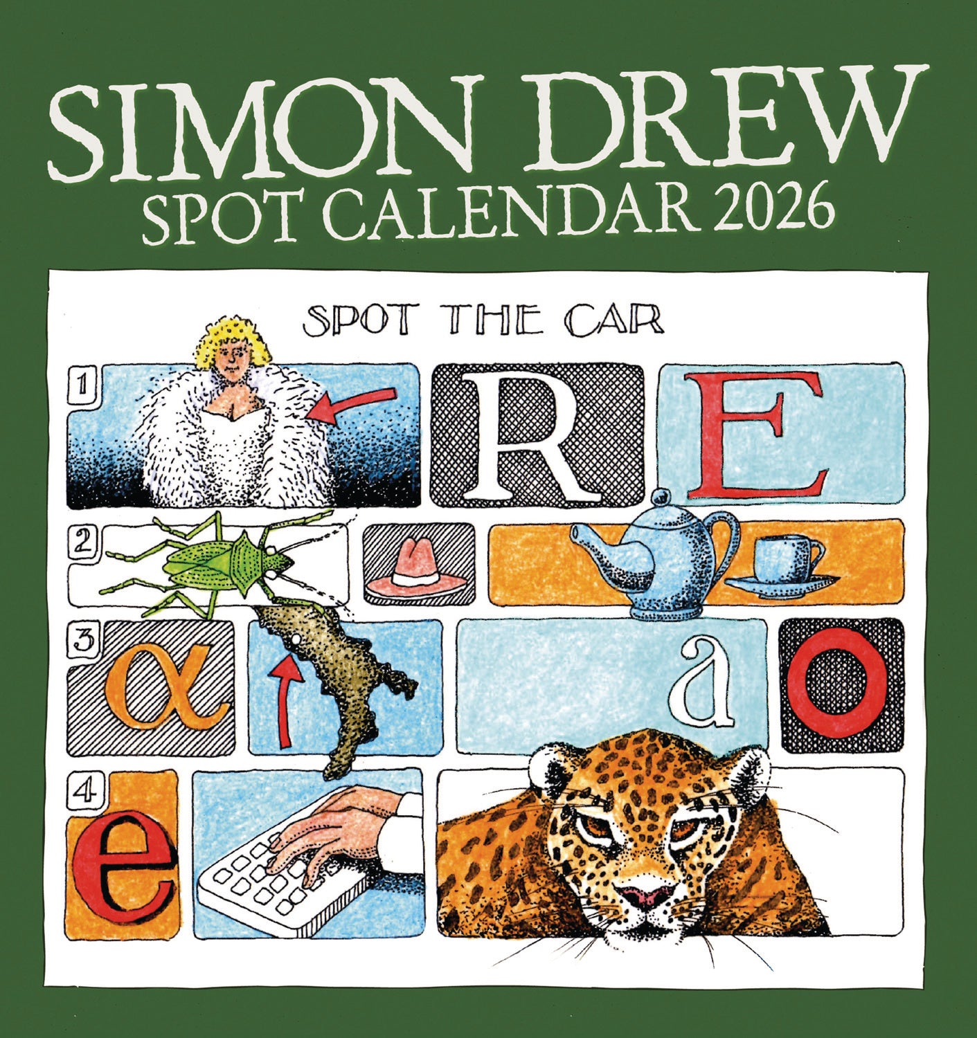 Simon Drew Easel Calendar 2026