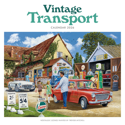 Vintage Transport, Trevor Mitchell Wiro Wall Calendar 2026