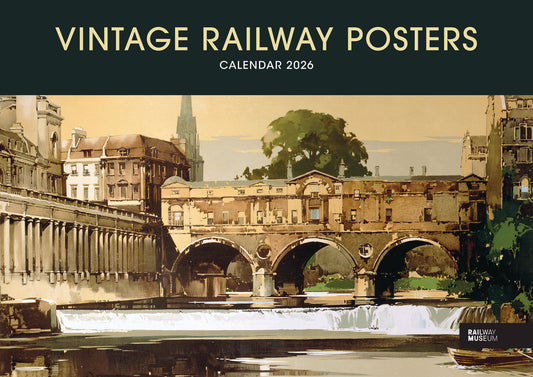 Vintage Railway Posters NRM A4 Calendar 2026