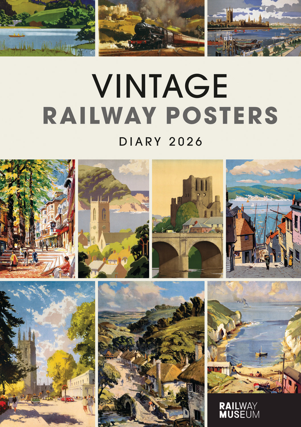 Vintage Railway Posters NRM A5 Wiro Diary 2026