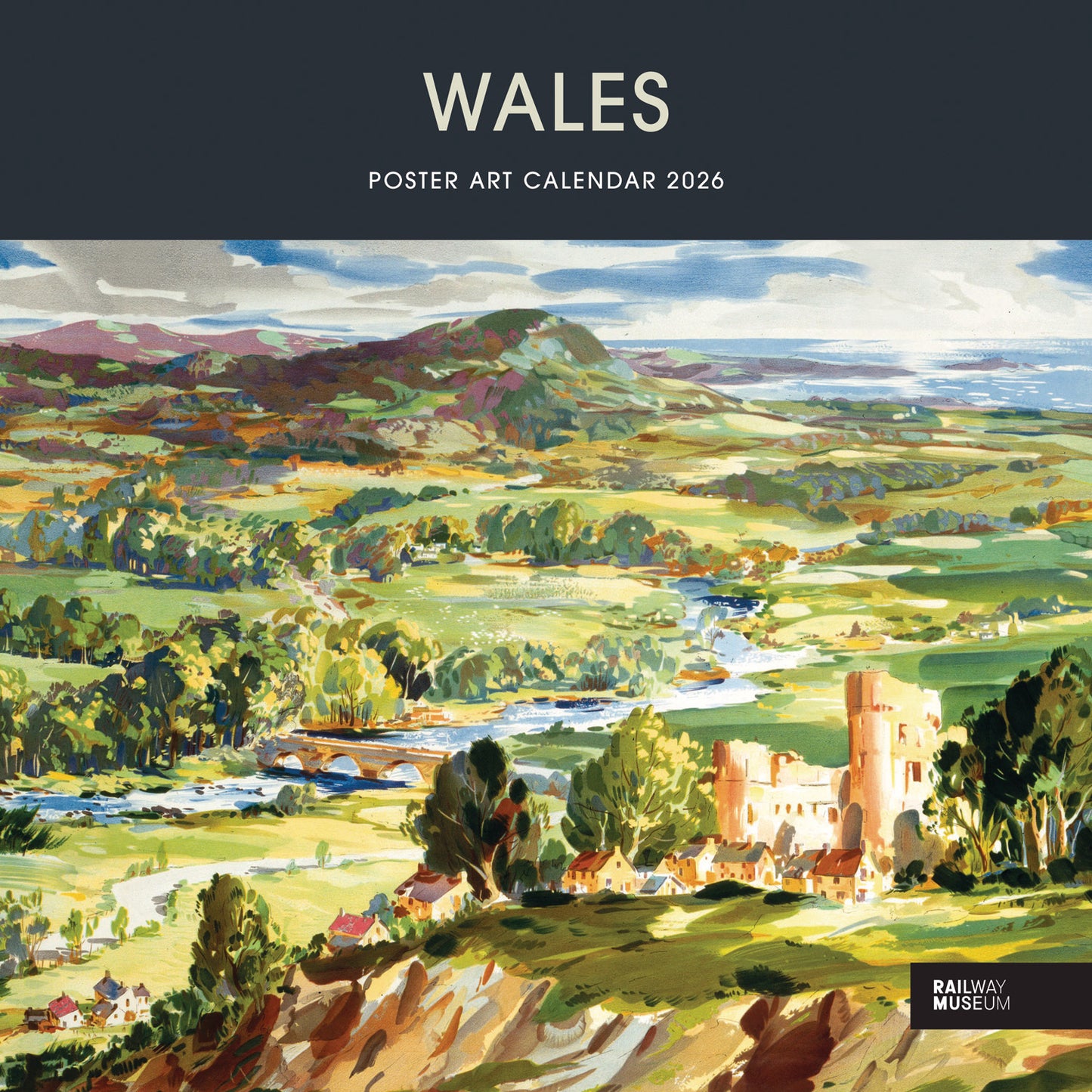 Wales Poster Art NRM Wiro Wall Calendar 2026