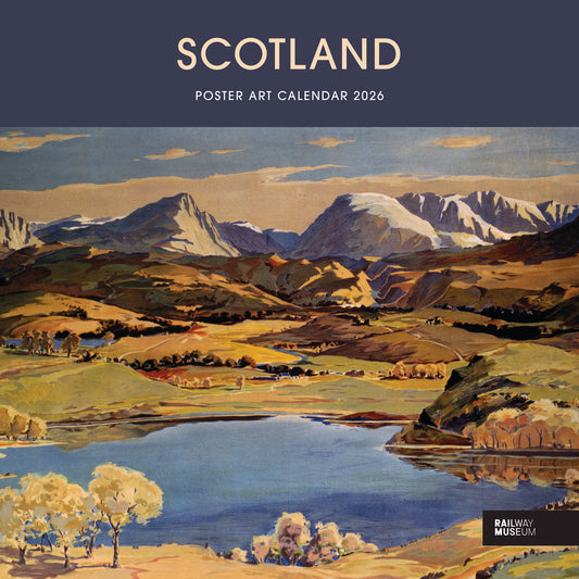 Scotland Poster Art NRM Wiro Wall Calendar 2026