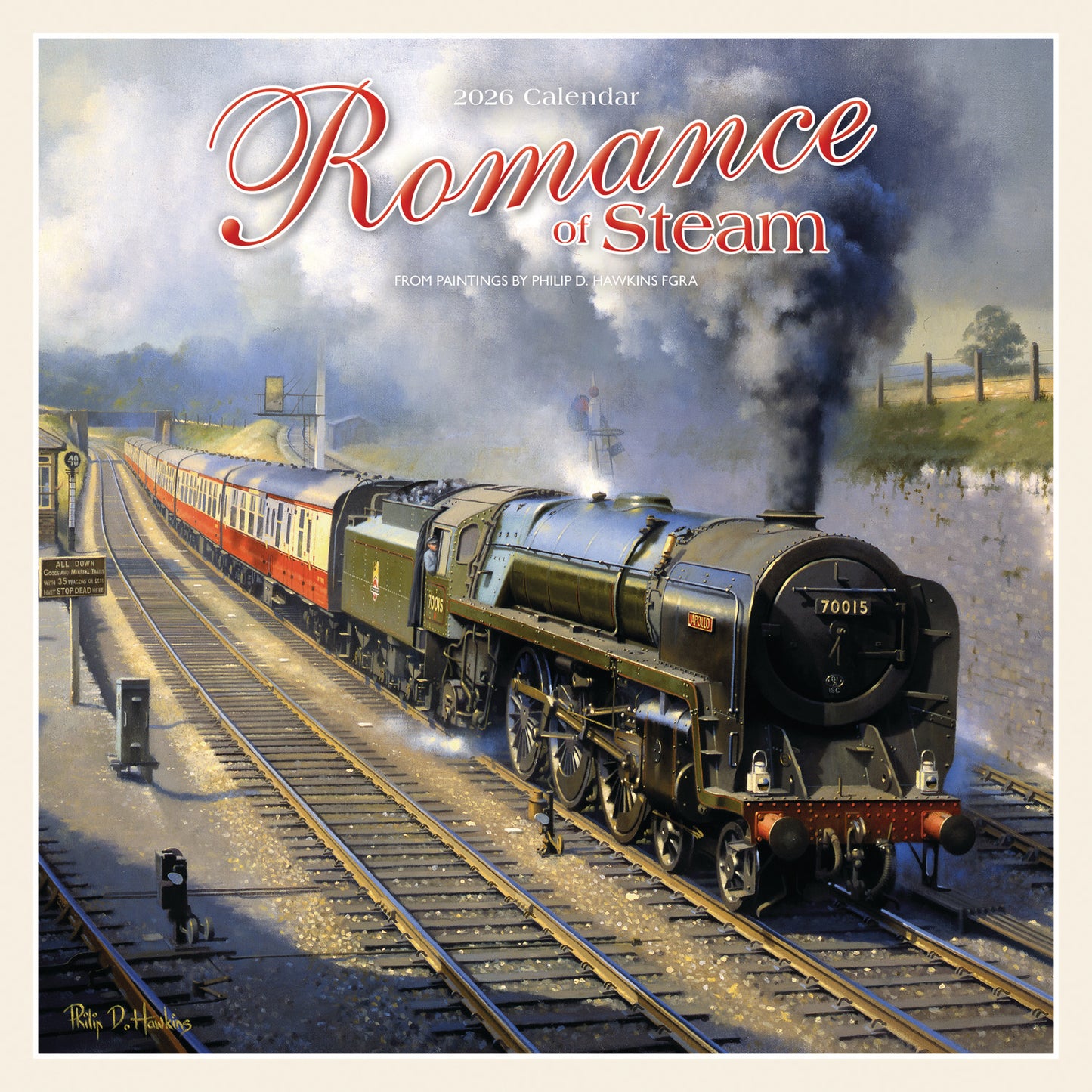 Romance of Steam Wall Calendar 2026