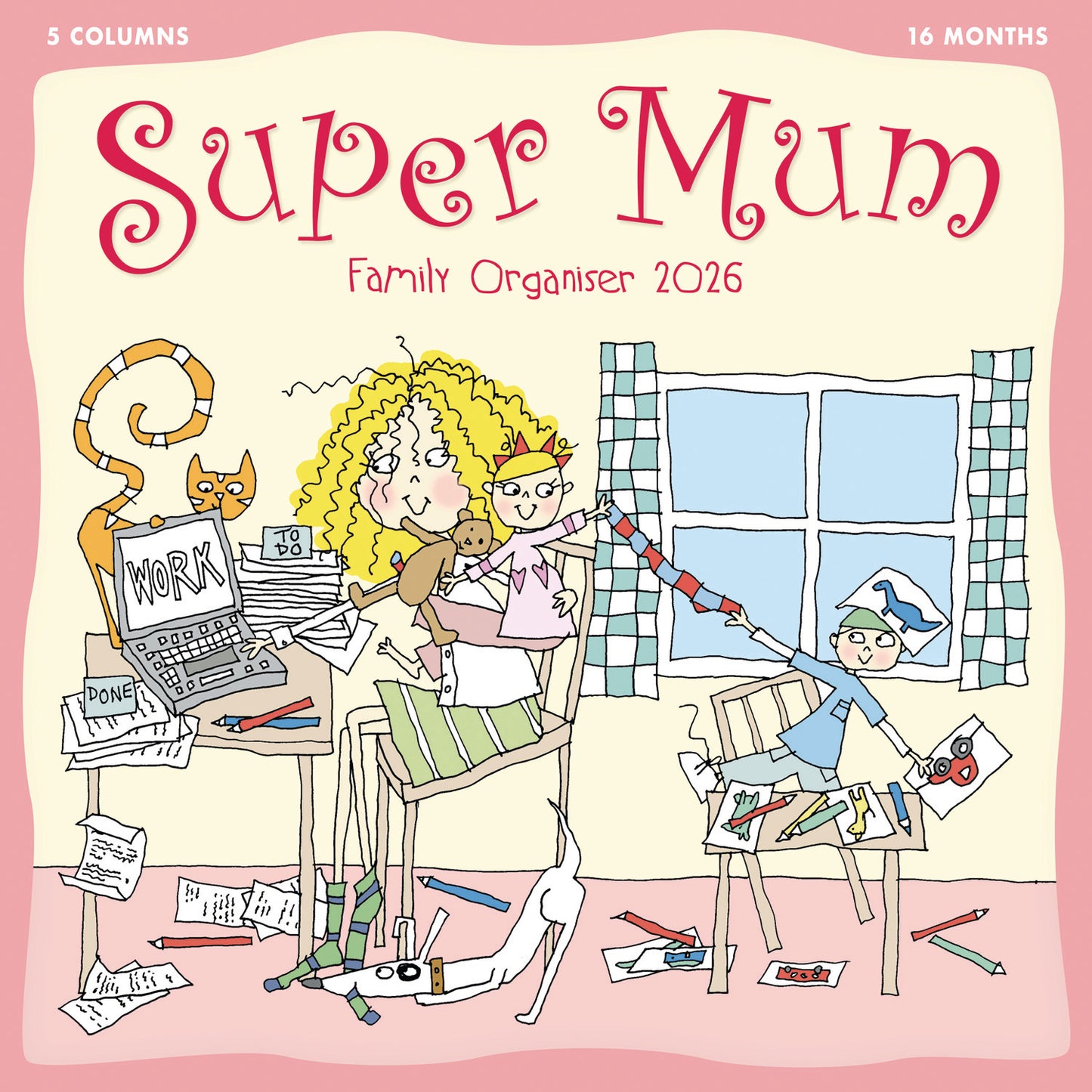 Super Mum, Kim Nash Planner Wall Calendar 2026