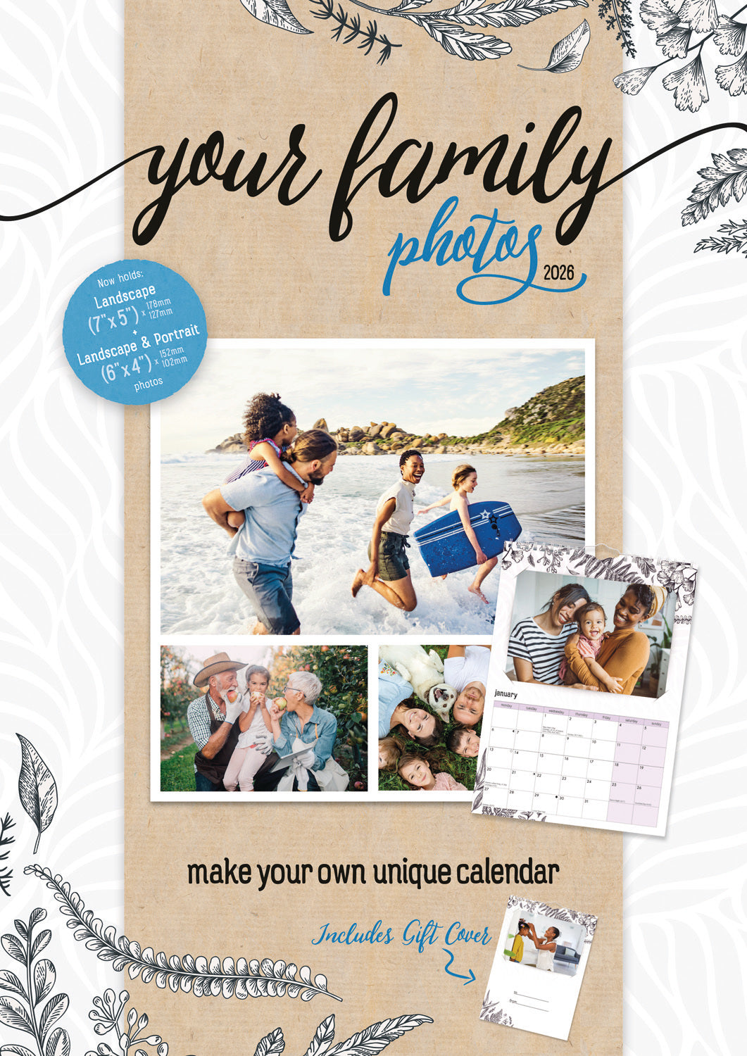 Your Family Photos A4 Calendar 2026