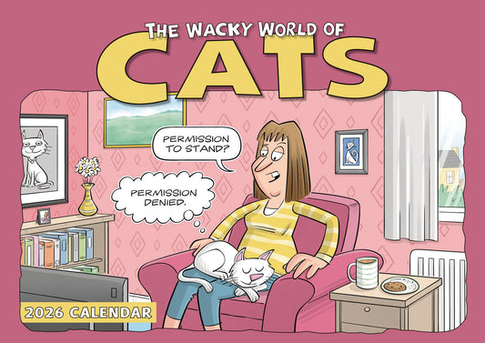 Cats, Wacky World A4 Calendar 2026