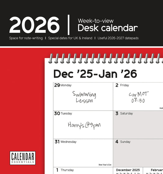 Essential WTV Easel (R&B) Calendar 2026