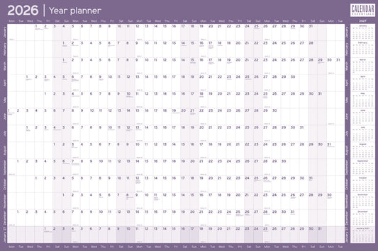 Essential Roll Planner Calendar 2026