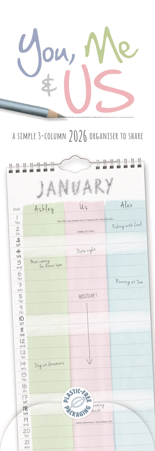 You, Me and Us Planner Slim Calendar 2026