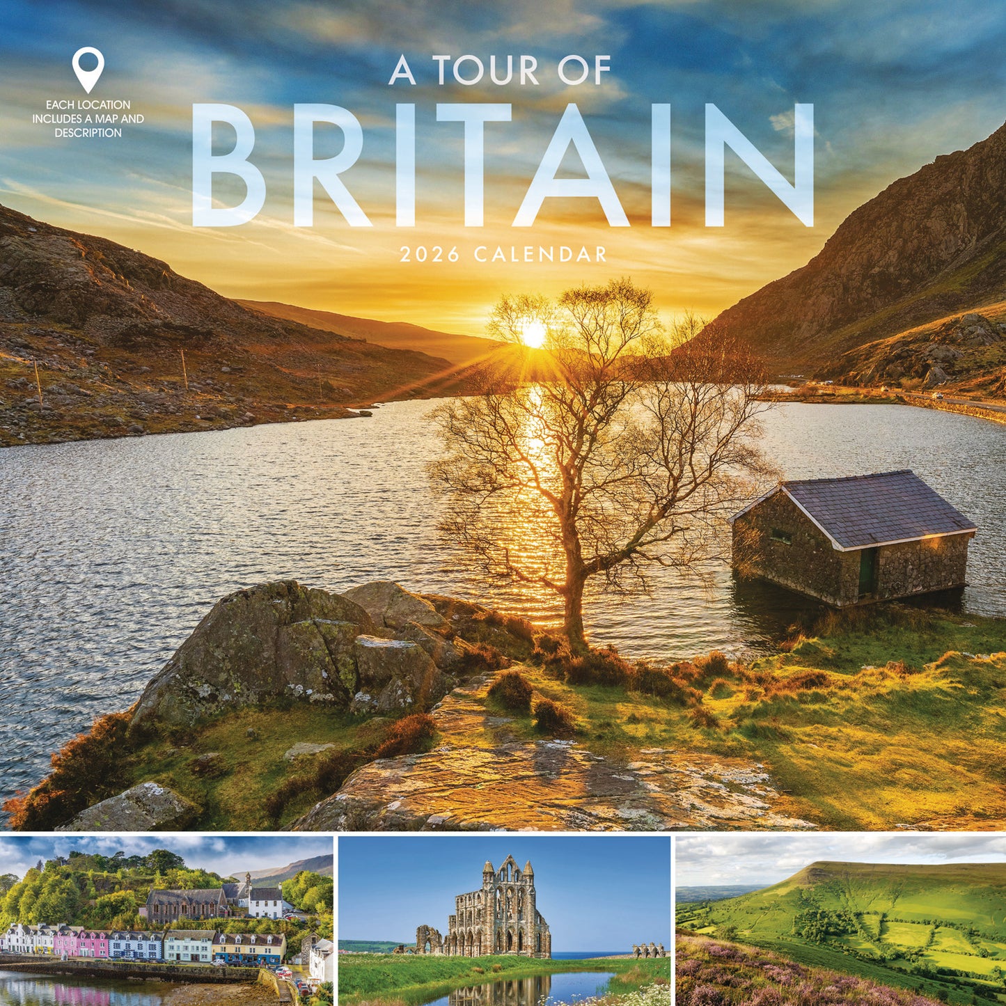 A Tour of Britain Wiro Wall Calendar 2026