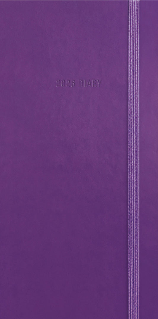 Fashion Purple Soft Touch Slim Dlx Diary 2026