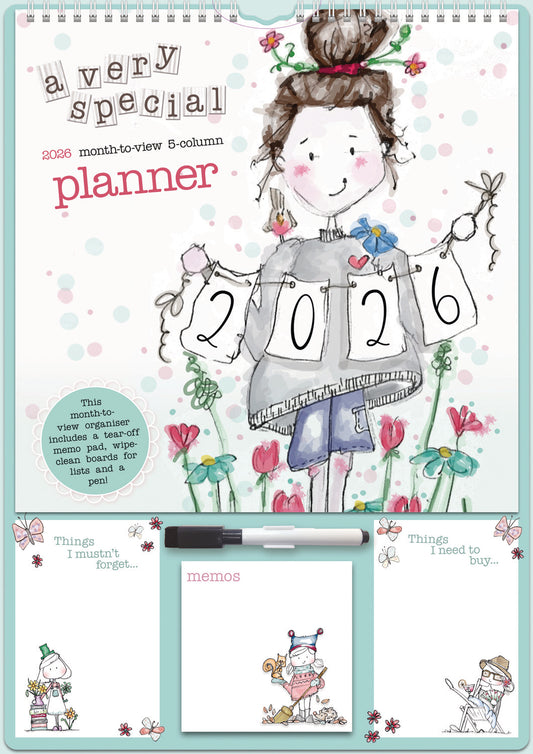 Tracey Russell Planner A3 Calendar 2026