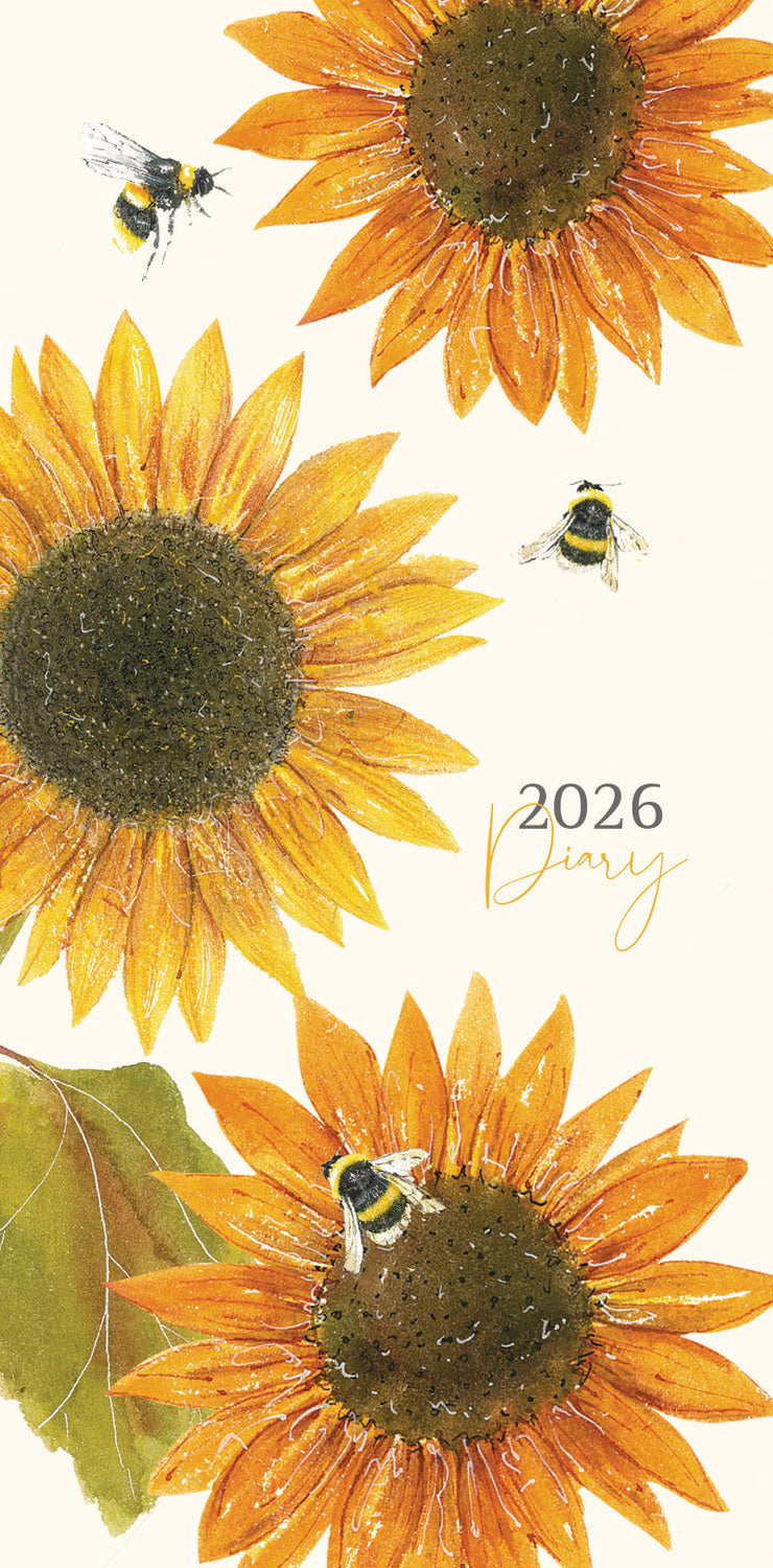 Fashion Sunflowers Slim Dlx Diary 2026