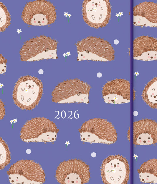 Fashion Hedgehog Pattern Square Pocket Diary 2026