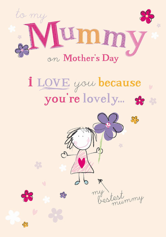 Mother's Day Card - Bestest Mummy