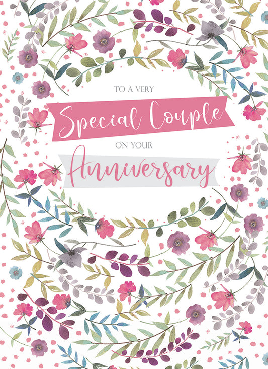 Anniversary Card - Anniversary Flowers (Special Couple)