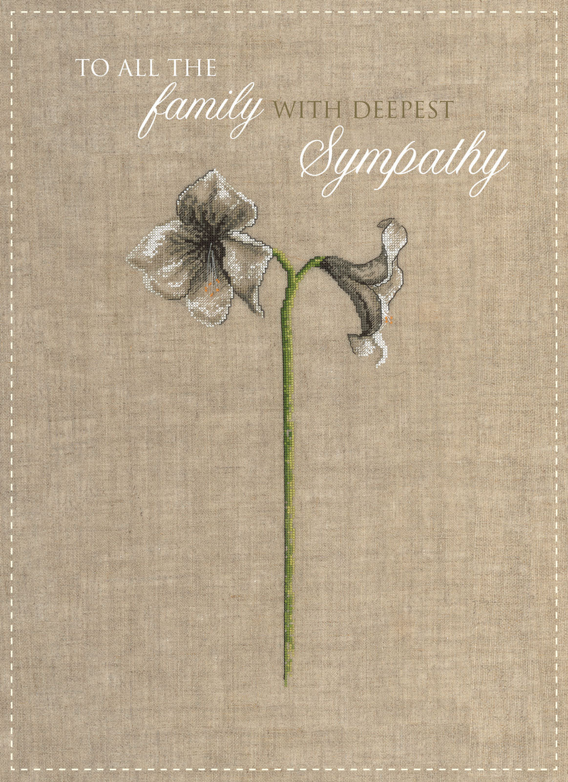 Sympathy Card - Deepest Sympathy (To All The Family)