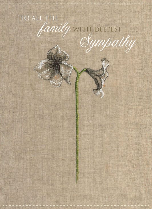 Sympathy Card - Deepest Sympathy (To All The Family)