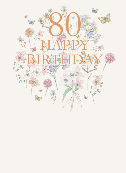 Age To Celebrate Card - 80 Happy Birthday