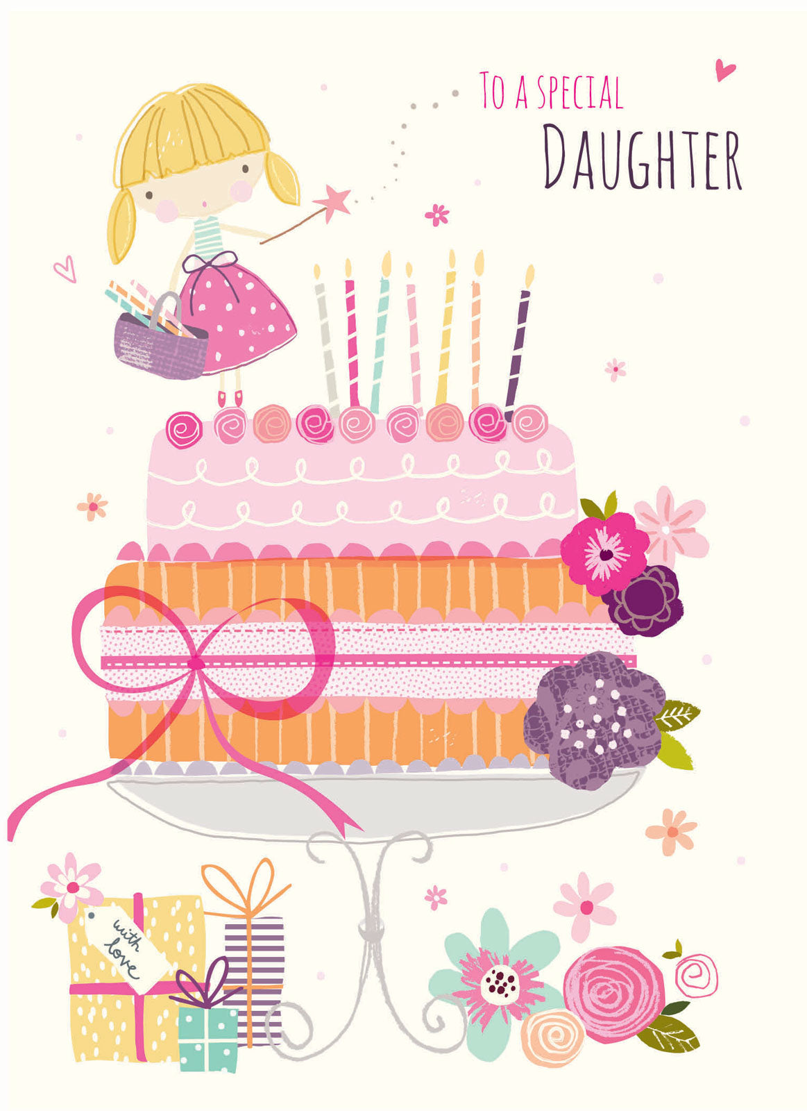 Family Circle Card - Fairy On The Cake (Daughter)