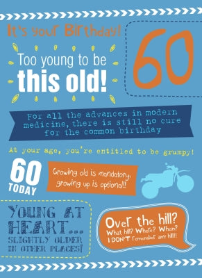 Age To Celebrate Card - 60 Text