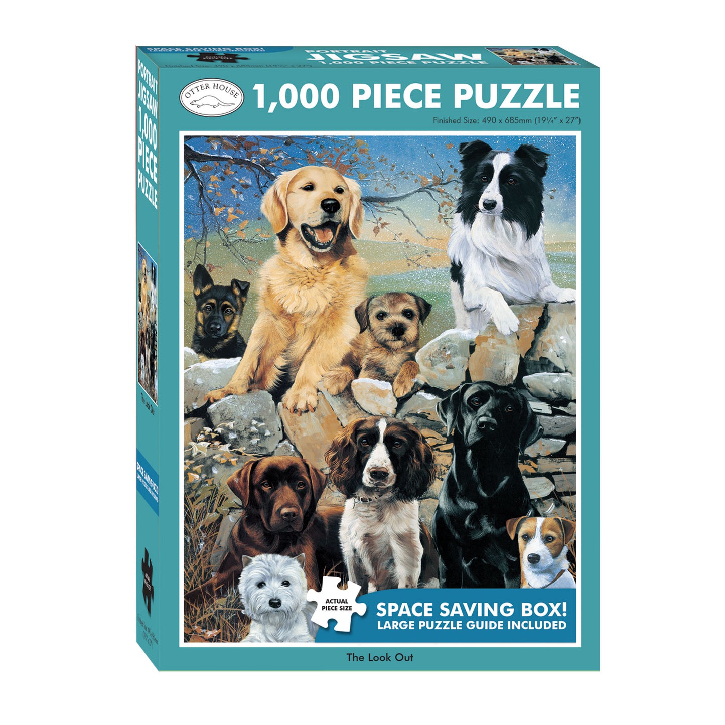 Rectangular Jigsaw - Mixed Dogs The Look Out