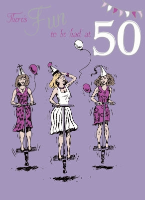 Young At Heart Card - 50 Female - Pogo Fun