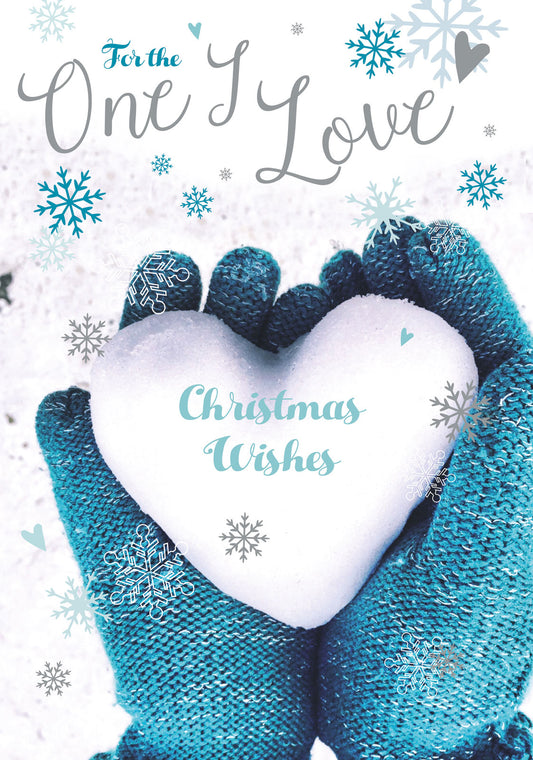 Christmas Card (Single) - One I Love 'Heart Shaped Snowball'