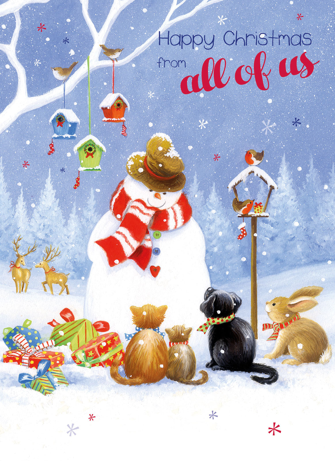 Christmas Card (Single) - From All Of Us 'Snowman & Friends'