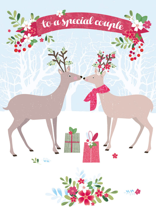 Christmas Card (Single) - Special Couple 'Deer & Stag'