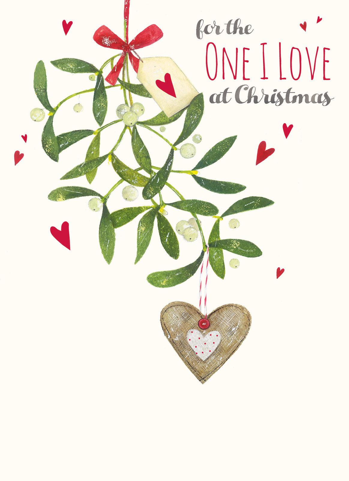 Christmas Card (Single) - One I Love 'Mistletoe Heart'