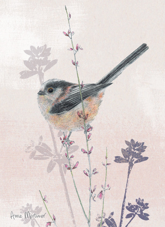 RSPB Card - In the Flowers - Longtail Tit