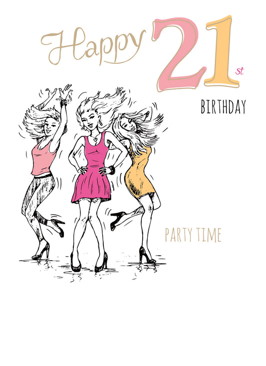 Age To Celebrate Card - 21 Party Time