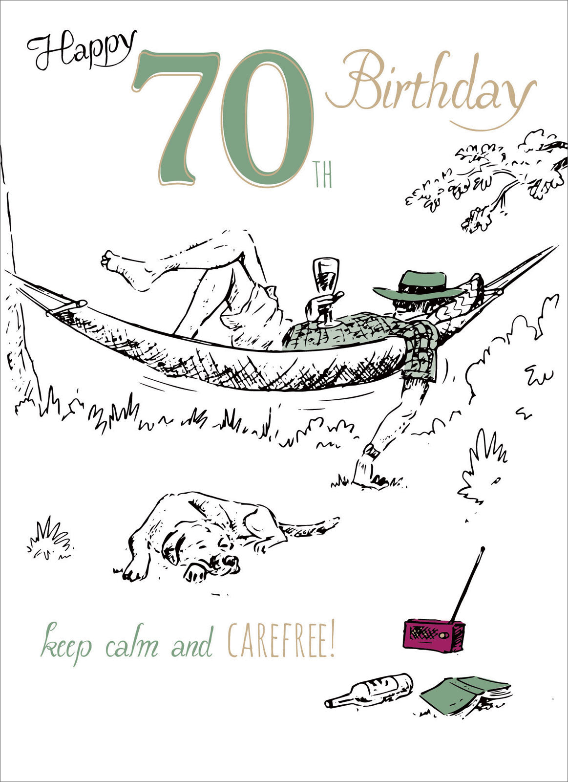 Young At Heart Card - 70 Male Calm & Carefree