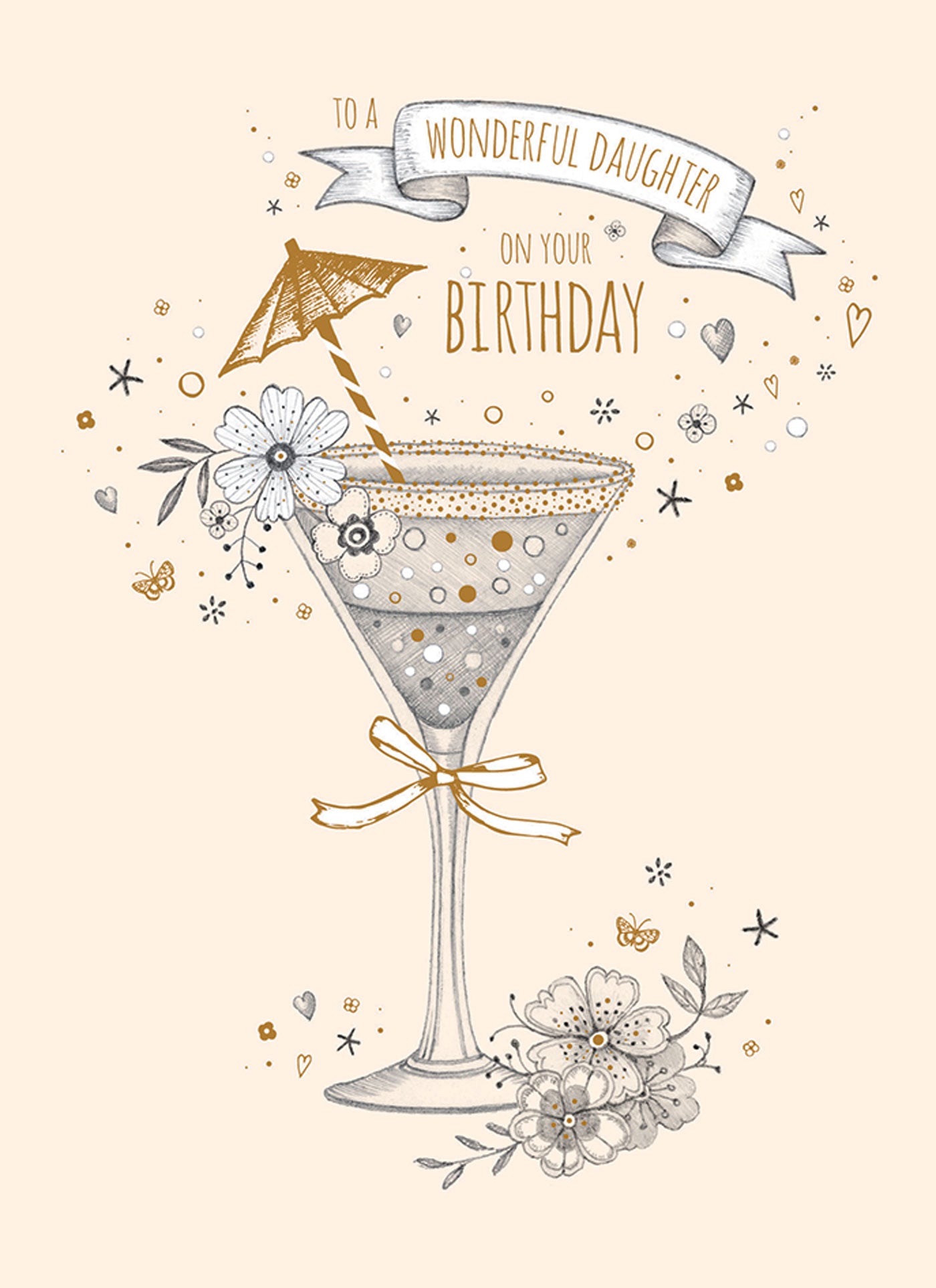 Family Circle Card - Birthday Cocktail (Daughter)