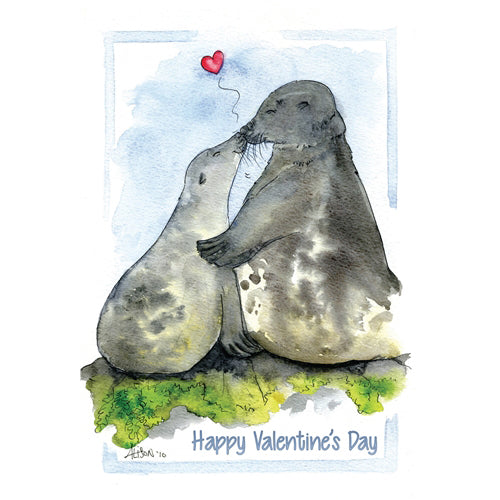 Valentines Day Card - Sealed With A Kiss