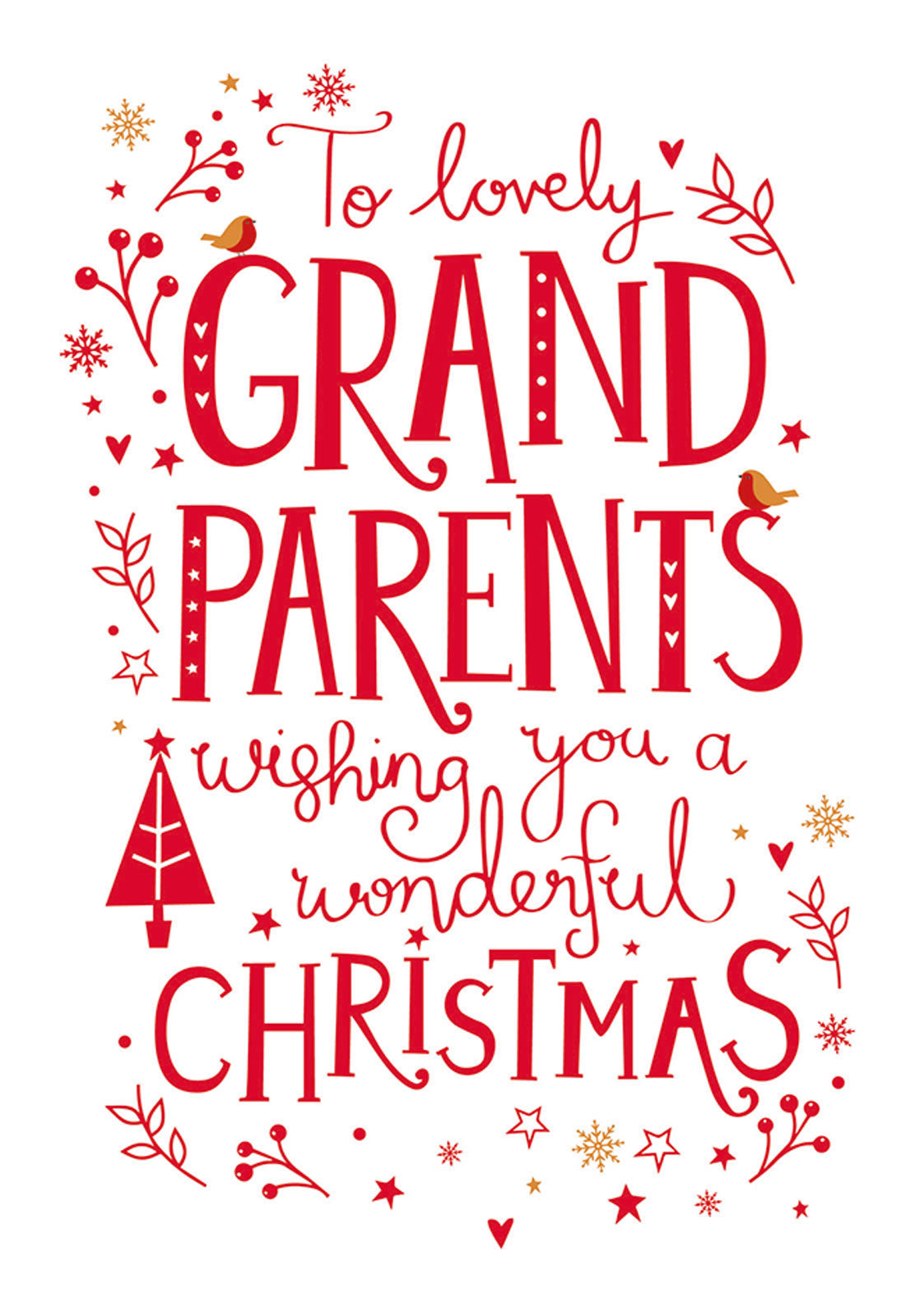 Christmas Card (Single) - Text (Grand Parents)