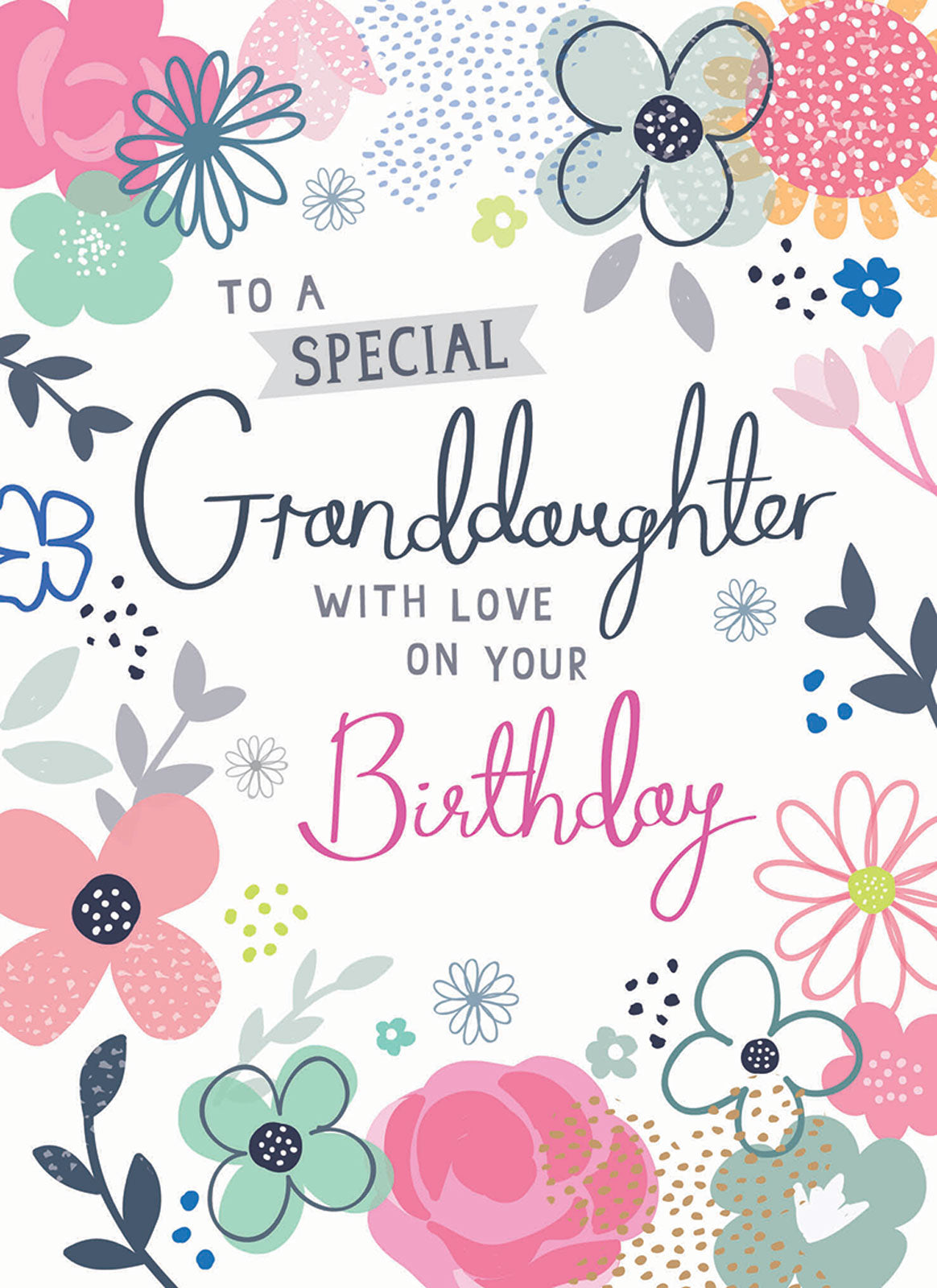 Family Circle Card - Floral (Granddaughter)