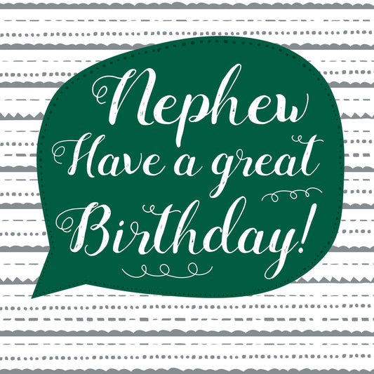 Family Circle Card - Birthday Text Bubbles (Nephew)