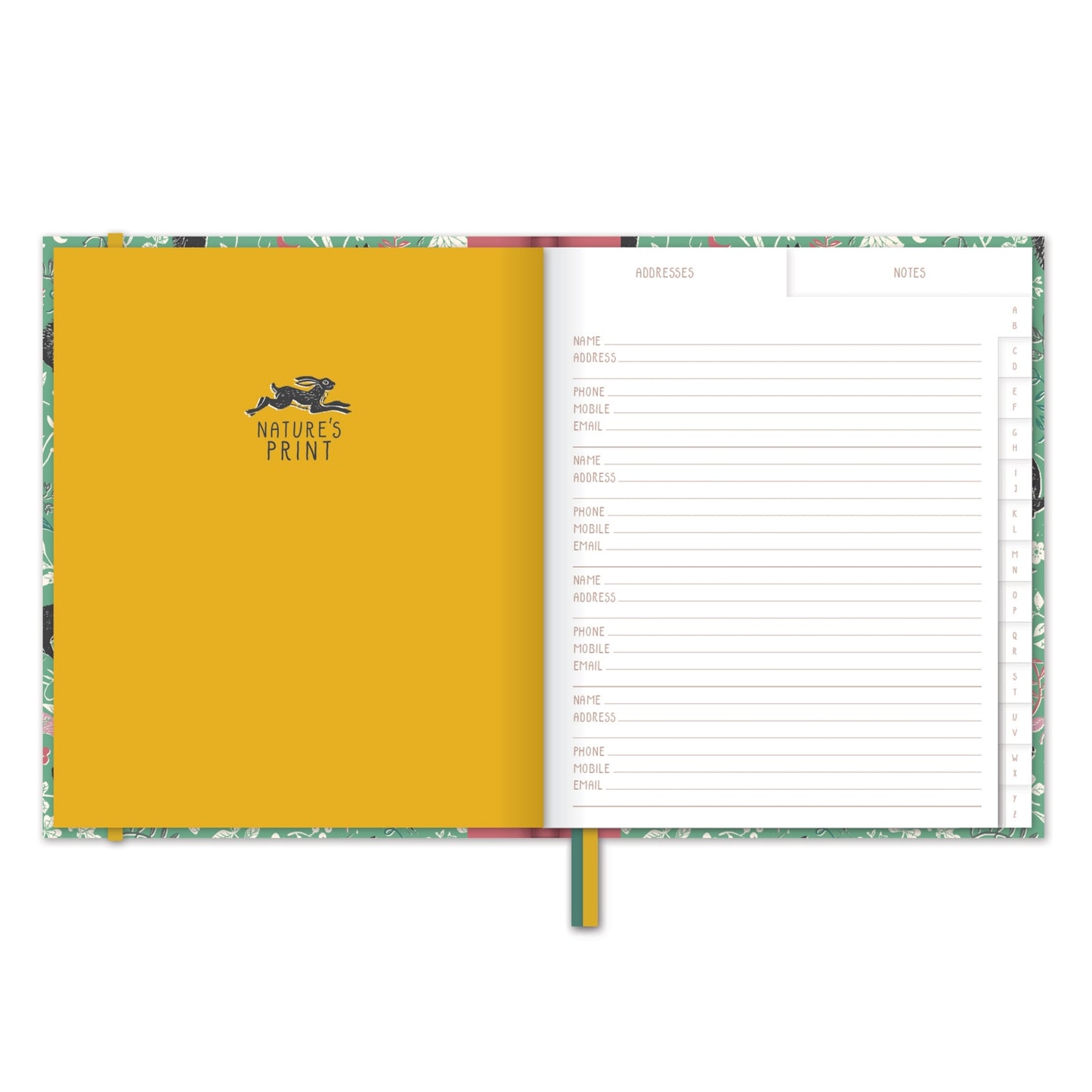 RSPB Natures Print - A5 Address Book - Wonderous Wildlife