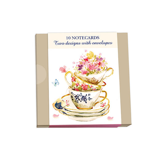 Notecard Pack (10 Cards) - Teacups & Herbs