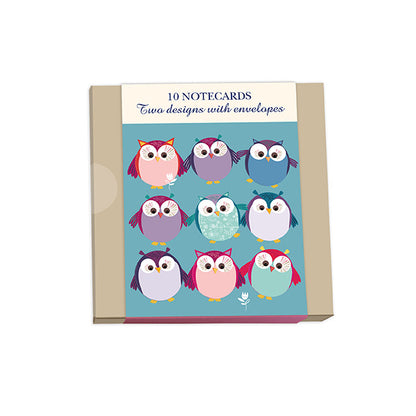 Notecard Pack (10 Cards) - Owls