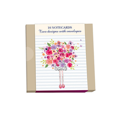 Notecard Pack (10 Cards) - Pretty Flowers