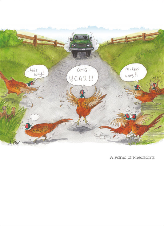 Alison's Animals Card Collection - Panic Of Pheasants