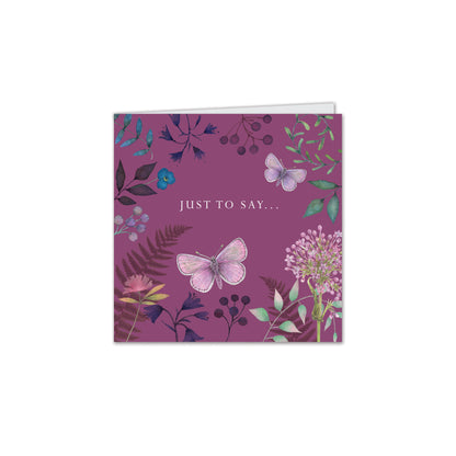 Vintage Garden Stationery - Square Notecard Pack - Butterflies